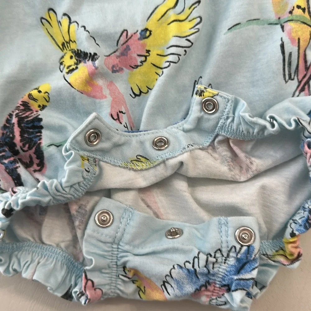 Tea Collection Parakeet Cross-back Romper